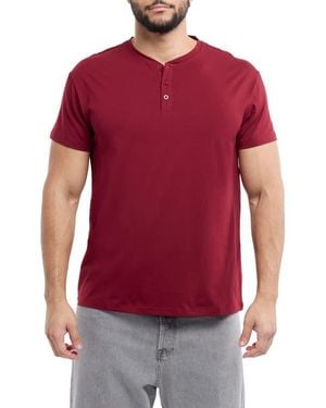 Xray Jeans Short Sleeve Henley - Red