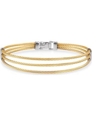 Alor Two-Tone Triple Cable Bangle Bracelet - Metallic