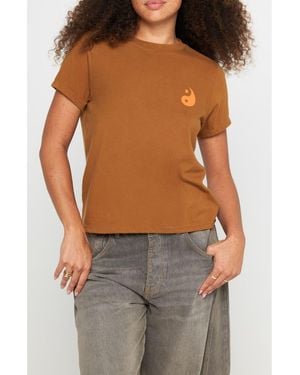 Spiritual Gangster Yin & Yang Lila Graphic T-Shirt - Brown