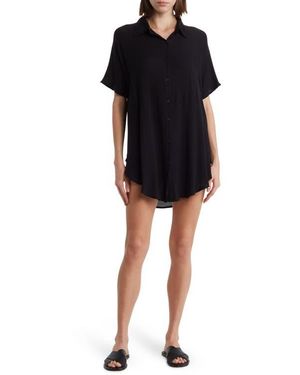 Boho Me Cover-Up Shirtdress - Black