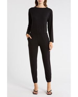 Go Couture Long Sleeve Jumpsuit - Black