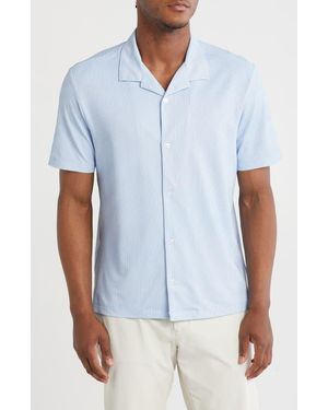 Kenneth Cole Short Sleeve Camp Shirt - Blue