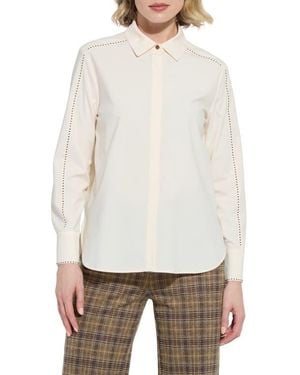 Lyssé Rackel Crystal Embellished Shirt - White