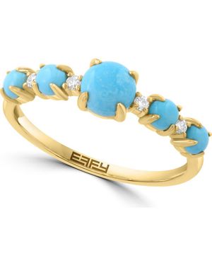Effy And Diamond Band Ring - Blue
