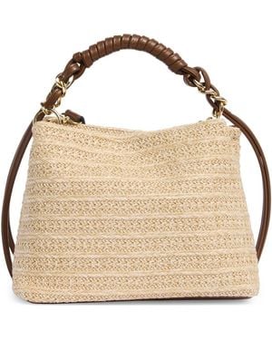 BCBGMAXAZRIA Woven Double Compartment Satchel - Natural