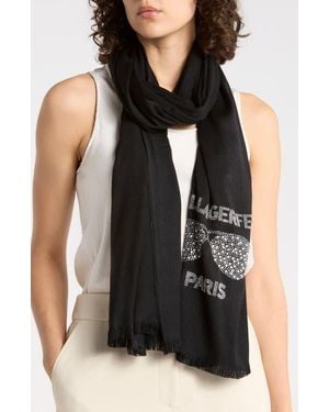 KARL LAGERFELD Krystal Sunglasses Pashmina - Black
