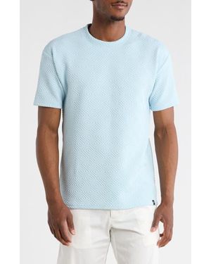 T.R. Premium Textured Knit T-Shirt - Blue