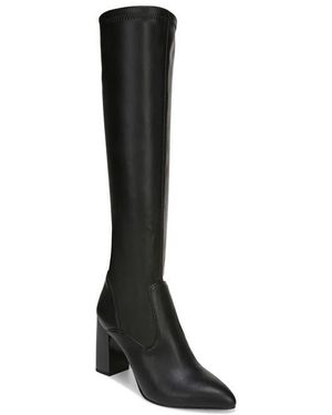 Franco Sarto Katherine Block Heel Pointed Toe Knee High Boots - Black