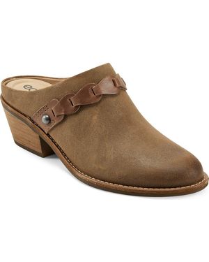 Earth Suede Juliet Mule Slip-On Shoes - Brown