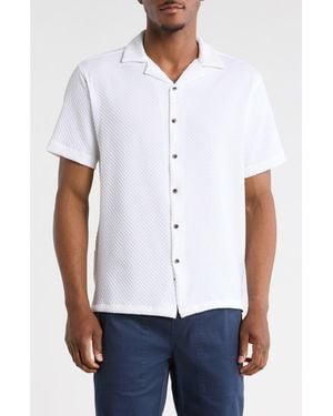 T.R. Premium Relaxed Fit Camp Shirt - White