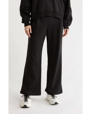 Jessica Simpson Wide Leg Cotton Blend Pants - Black