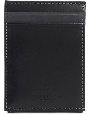 Cole Haan Charles Leather Card Case - Black