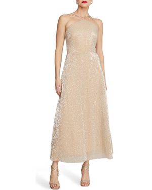 Halston Denise Sequin Sleeveless Gown - Natural