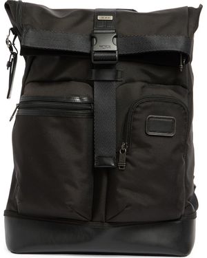 Tumi Cypress Roll Top Leather Backpack - Black