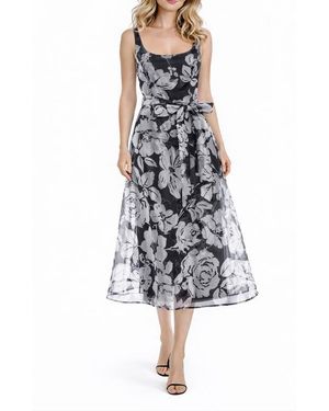 Marina Floral Lace Midi Dress in Blue | Lyst