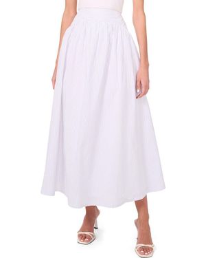 Parker The Julianne Pinstripe Maxi Skirt - White