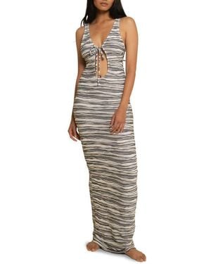 Montce Juliet Cutout Open Back Cover-Up Maxi Dress - Natural
