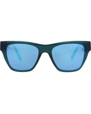 Maui Jim 54Mm Polarized Square Sunglasses - Blue