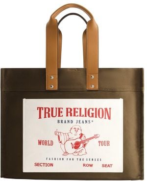 TRUE RELIGION Tote, Mini Travel Shoulder Bag, Olive, One Size, Tote Bag, Mini Travel Shoulder Bag - Red