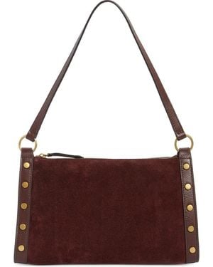 Vince Camuto Lisha Studded Leather Shoulder Bag - Purple