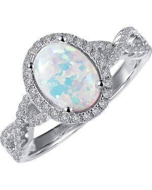 Lafonn Simulated Opal Halo Ring - Blue