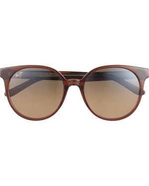 Maui Jim Polarized Round Sunglasses - Brown