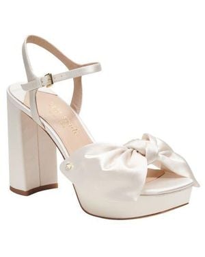 Kate Spade Lucie Ankle Strap Platform Sandal - Natural