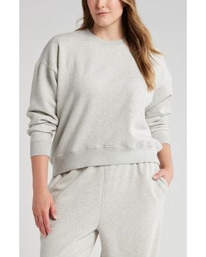 Zella Cloud Fleece Sweatshirt - Gray