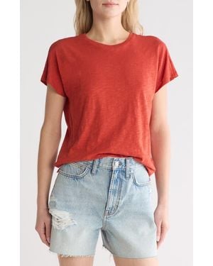 Madewell Gauze Slub Knit T-Shirt - Red