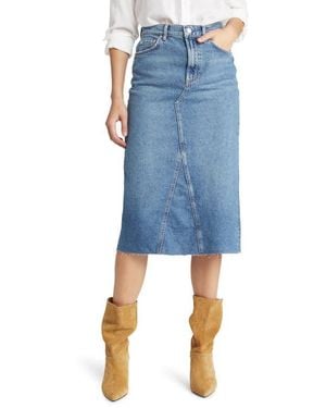Rails The Highland Nonstretch Denim Midi Skirt - Blue