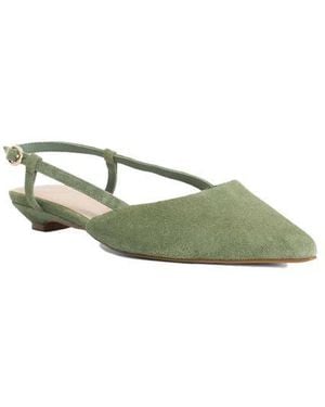 Dune Homie Slingback Kitten Heel Pump - Green