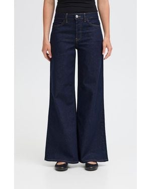 Ichi High Waist Wide Leg Jeans - Blue