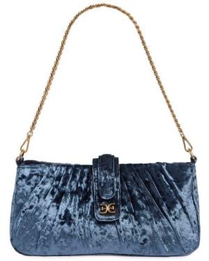 Sam Edelman Ellie Pleated Clutch - Blue