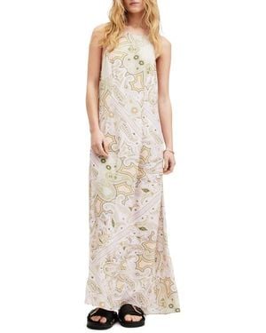 AllSaints Sarah Avalon Halter Maxi Dress - Natural