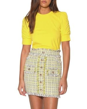 Walter Baker Dalia Tweed Skirt - Yellow