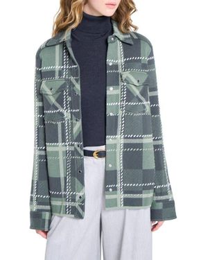 Twp Ranchers Plaid Cashmere Snap-Up Shirt - Blue