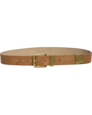 Steve Madden Ripple Faux Leather Belt - Natural