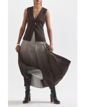10 Crosby Derek Lam Lauren Mixed Media Dress - Black