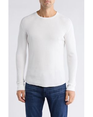 Vince Crewneck Long Sleeve Thermal T-Shirt - White