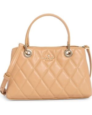 Kate Spade Carey Small Quilted Sullivan Satchel Bag - Natural