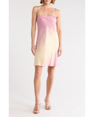 GOOD AMERICAN Ombré Satin Minidress - Pink