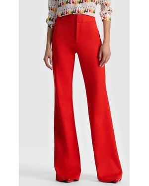 Alice + Olivia Andrew Bootcut Pants - Red
