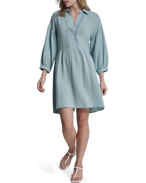 DKNY Cotton Gauze Dress - Blue