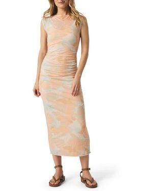 Splendid Cheyla Butterfly Print Mesh Maxi Dress - Natural