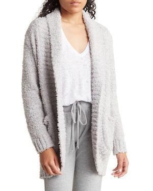 Honeydew Intimates Cozy Open-Front Knit Longline Cardigan - Gray