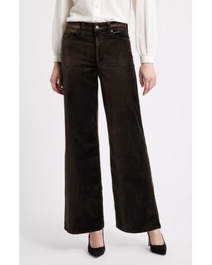 FRAME Le Slim Palazzo Velveteen Pants - Black