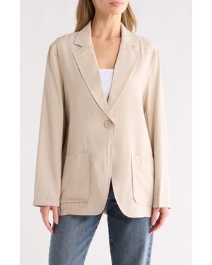 Max Studio Single Button Blazer - Natural