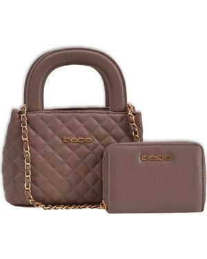 Bebe Sofie Small Satche With Matching Wallet - Brown