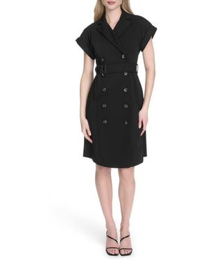 Calvin Klein Double Breasted Sheath Dress - Black