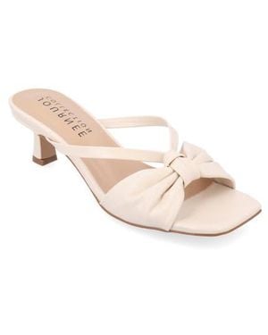 Journee Collection Starling Kitten Heel Sandal - Natural